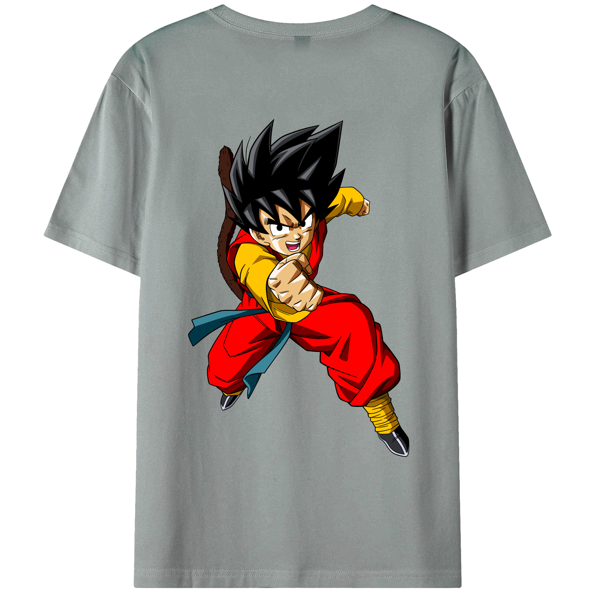 （画像用） ドラゴンボール 孫悟空（そん ごくう）Son Goku カカロット DRAGON BALL Kakarotto 綿100％ メンズ半袖Tシャツ（バックプリント） 通気性